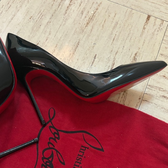 Christian Louboutin Glossy Black Heels size 6.5 - Picture 8 of 11